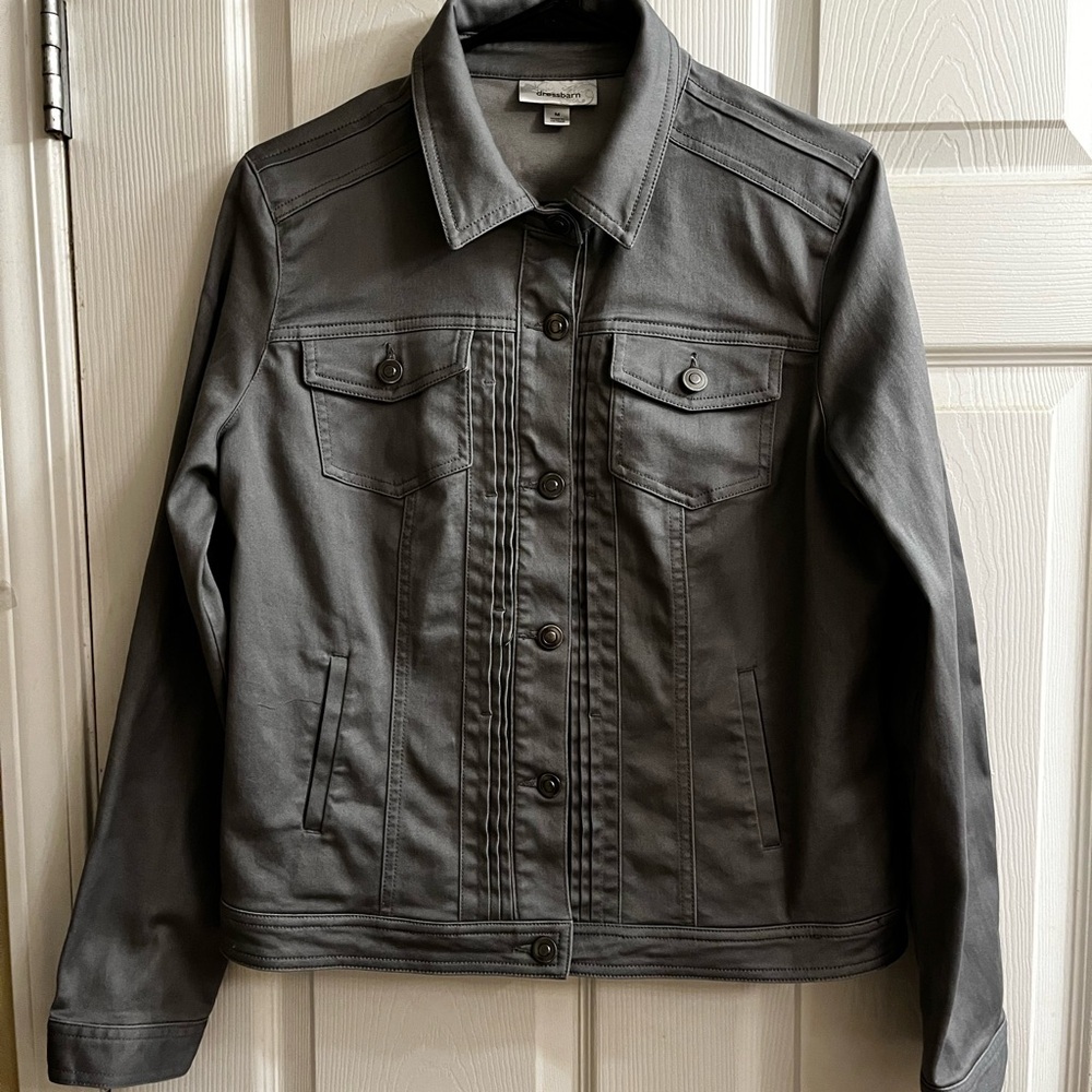 DRESSBARN~CHARCOAL JEAN JACKET~NWOT~M